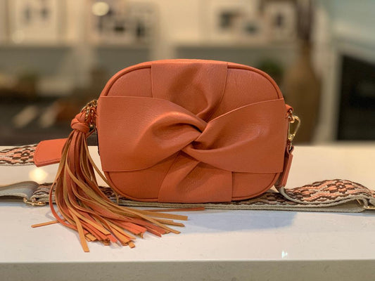 MIRIAM CROSSBODY BOW BAG - CLAY
