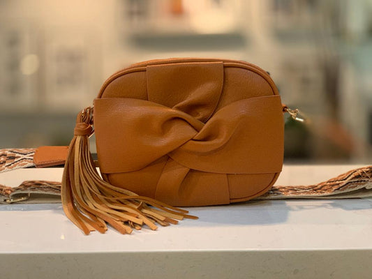 MIRIAM CROSSBODY BOW BAG - CAMEL