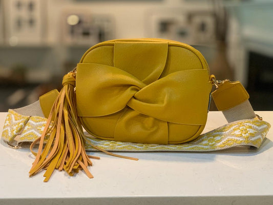 MIRIAM CROSSBODY BOW BAG - GOLD