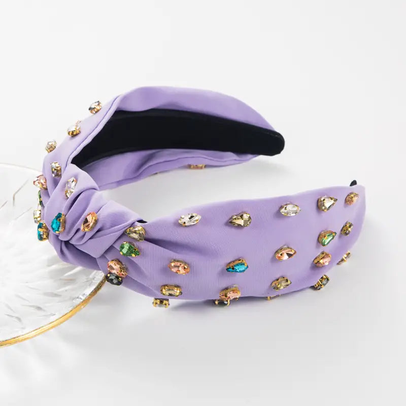 VINTAGE RAINBOW JEWEL LINEN HEADBAND