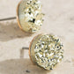Round Druzy Post Earrings