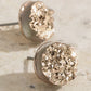 Round Druzy Post Earrings