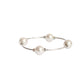 Crystal White Pearl Blessing Bracelet: S